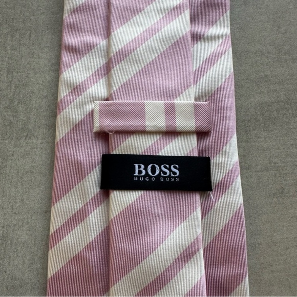 HUGO BOSS Strawberries & Cream Striped Tie
